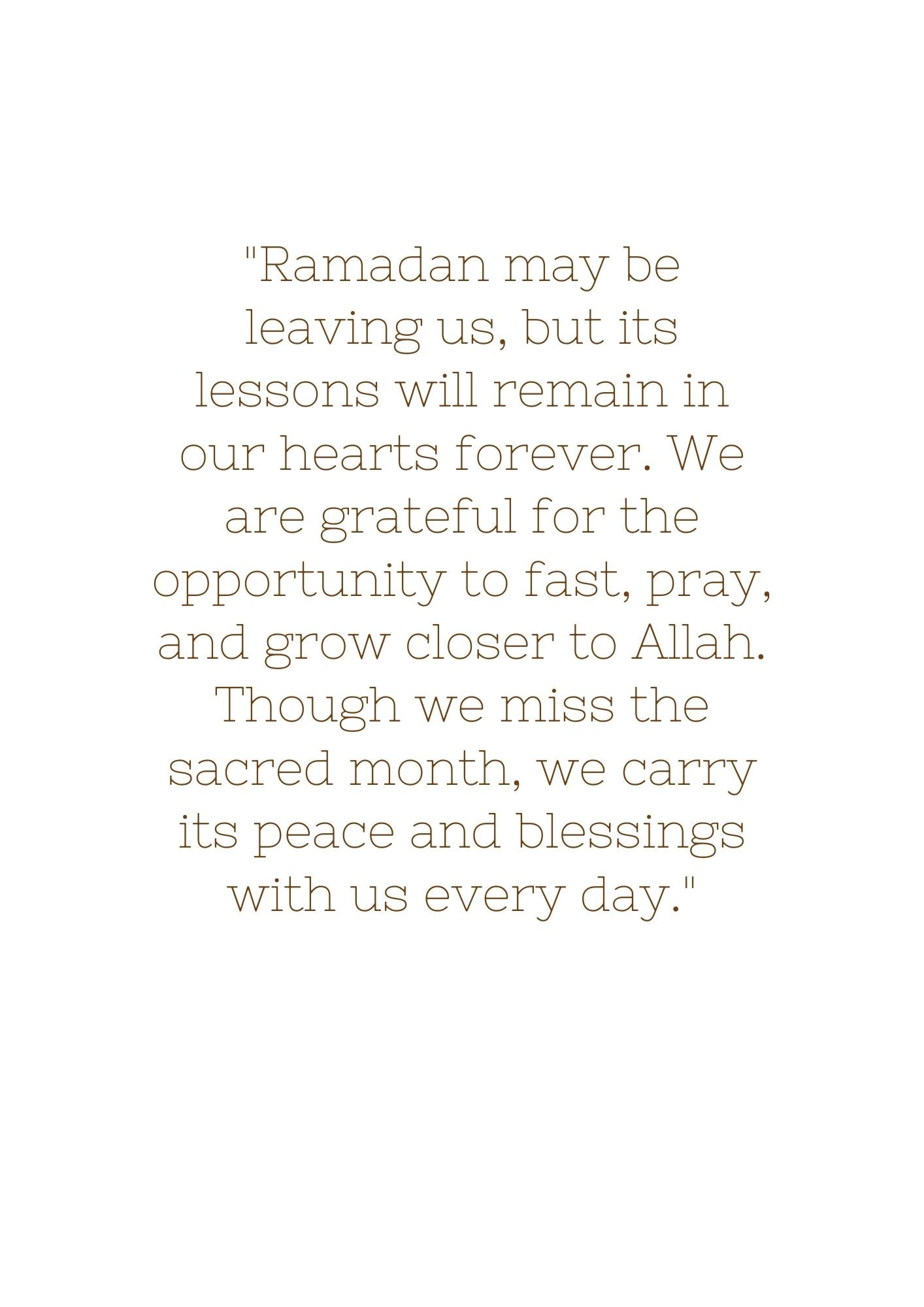 Ramadan Journal